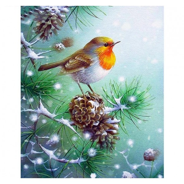Bird Christmas Pinecone