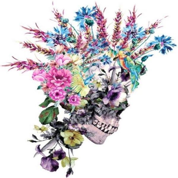 Flower Punk Skull