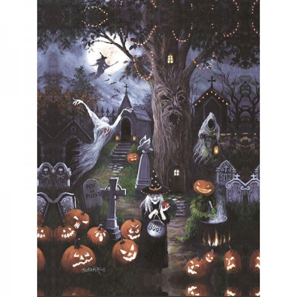 Halloween Night Cemetery