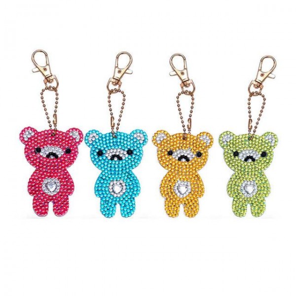 Teddybear Key Chains 4 pcs