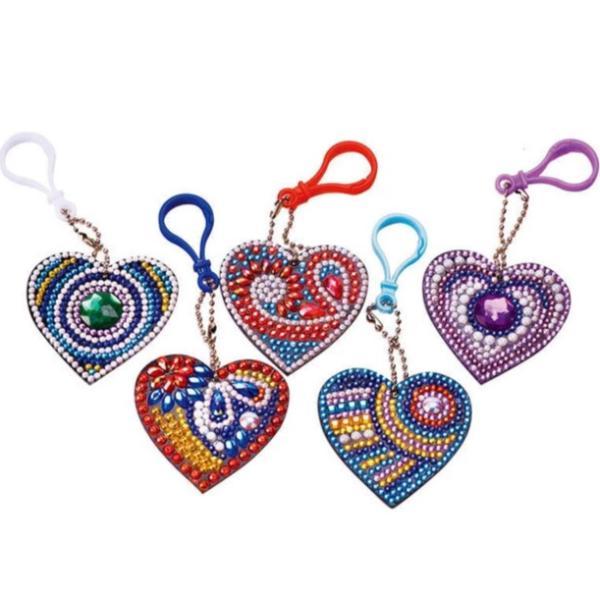 Heart Key Chains 5 pcs