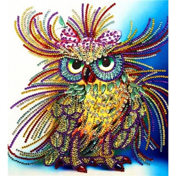 Grumpy Owl Crystal Rhinestones