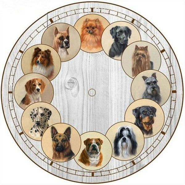Dog Clock Face