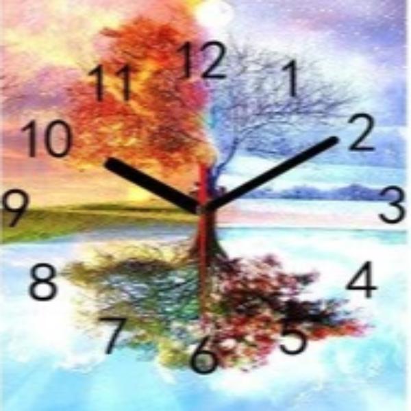 Four Seasons Tree Clock Face