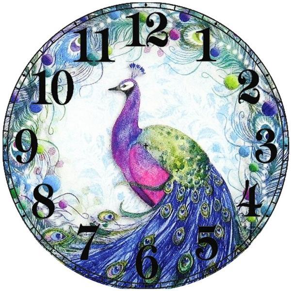 Peacock Clock Face