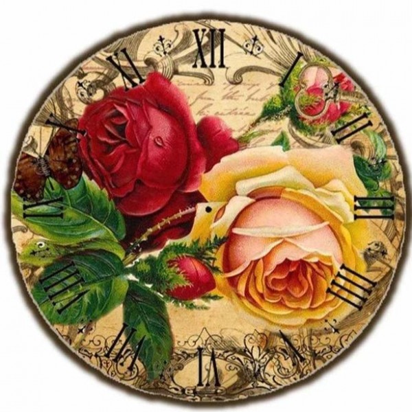 Rose Clock Face