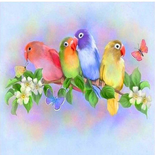 Four Love Birds